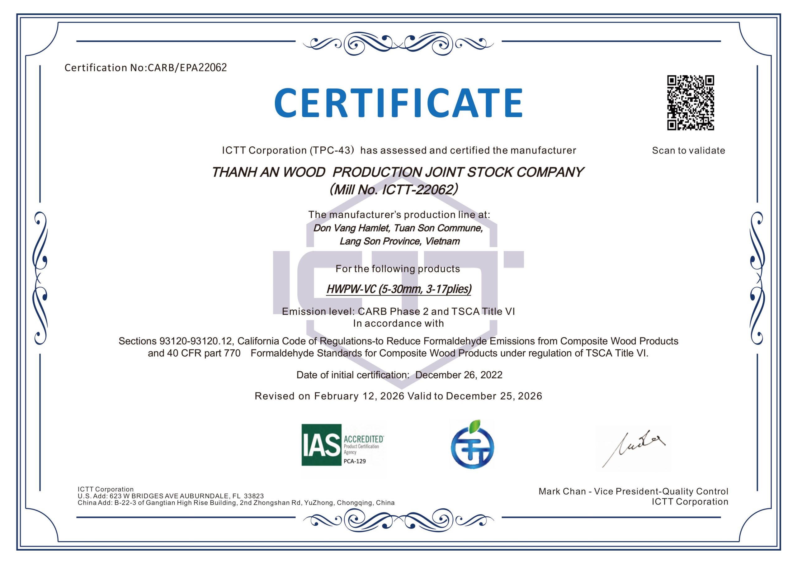 Certificate