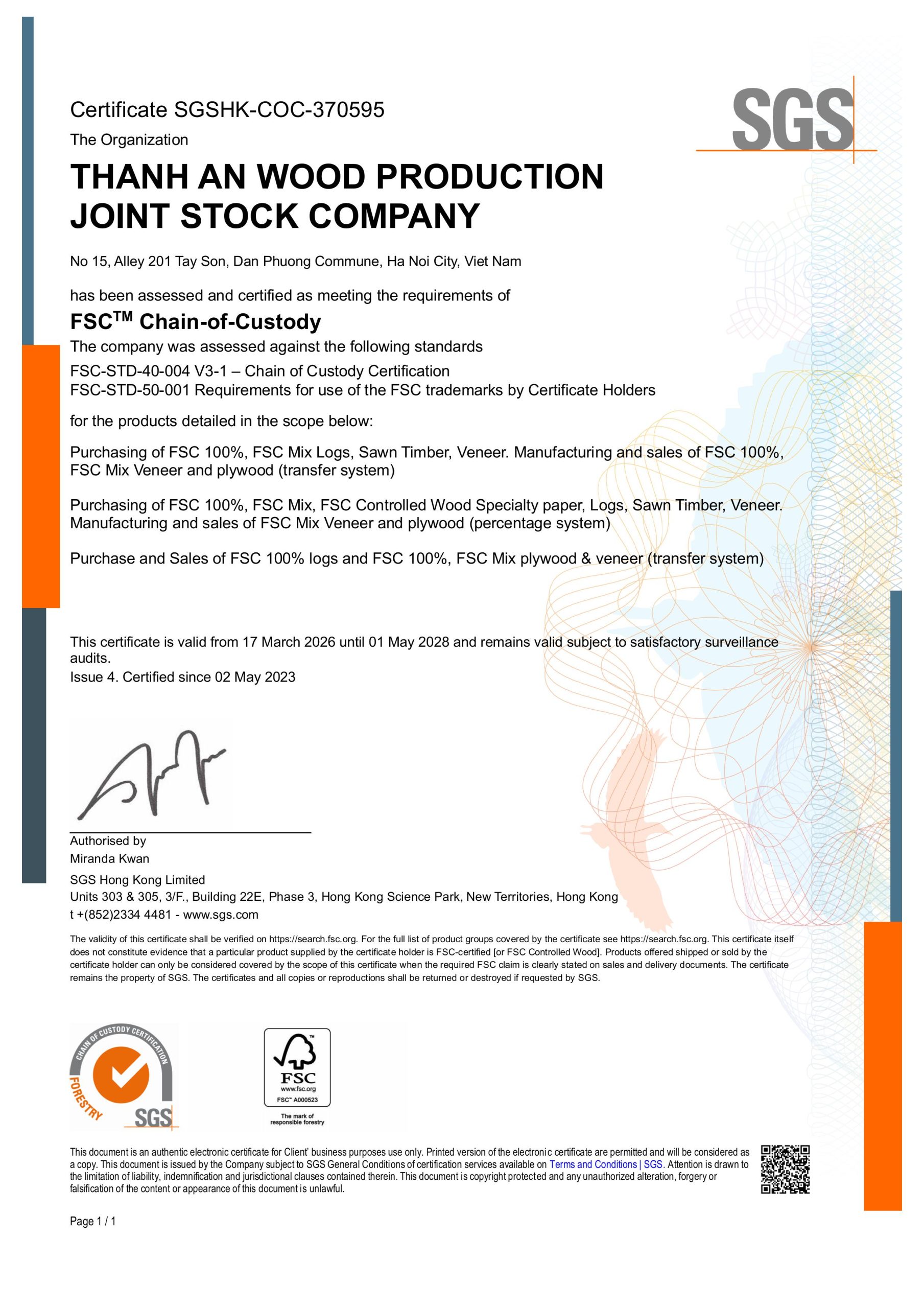 Certificate